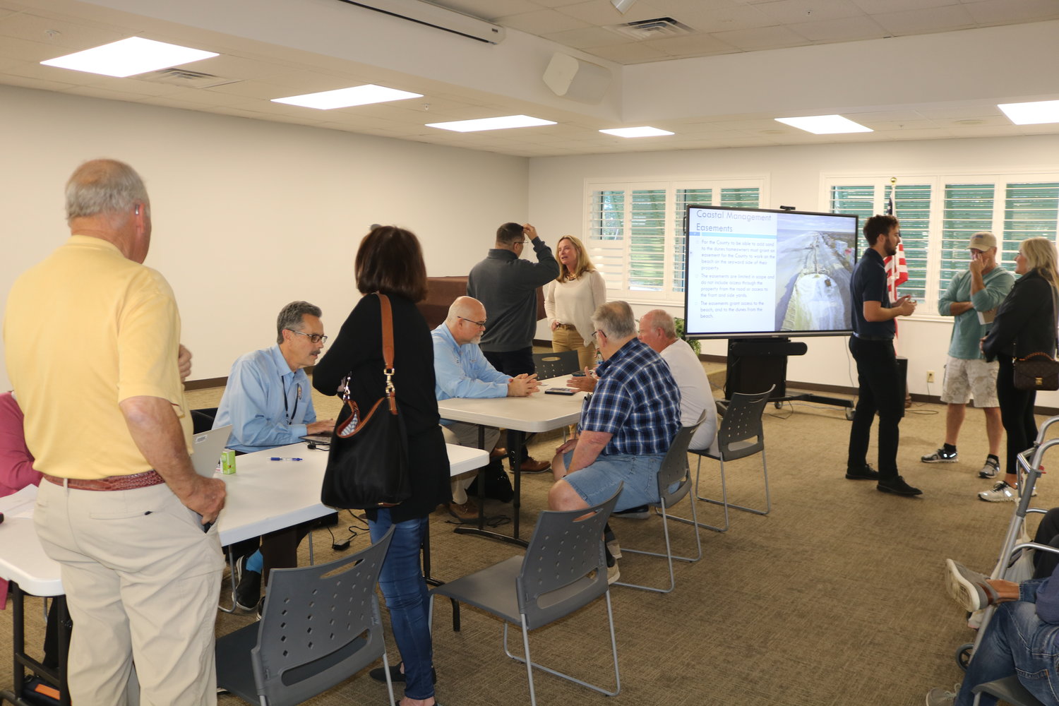 Notaries were on hand during the open house for those oceanside landowners that wanted to go ahead and sign off on the perpetual easements.